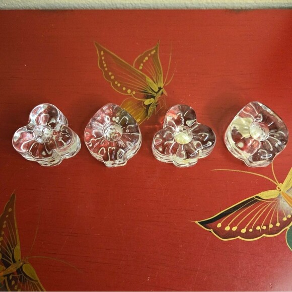 Vintage Beacon Hill Mid Century Card Suite Candle Holders Set of 4 Rare Find - Picture 9 of 11